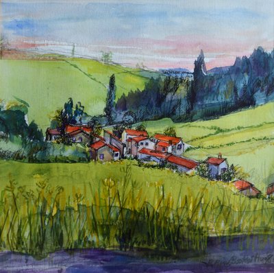 Village in the Auvergne by Brenda Brin Booker